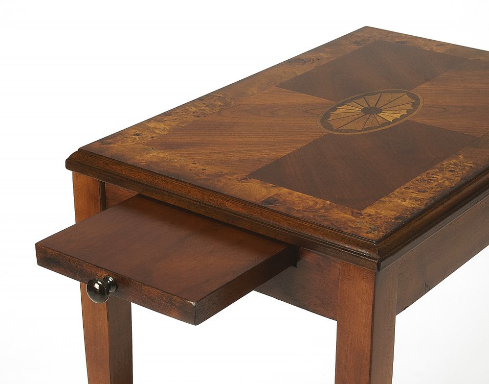 25" Wood Brown End Table With Shelf HomeRoots