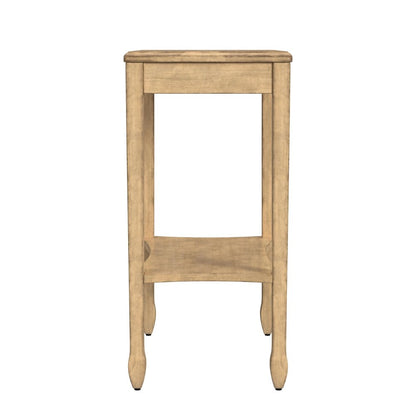 25" Beige Manufactured Wood Rectangular End Table With Shelf HomeRoots