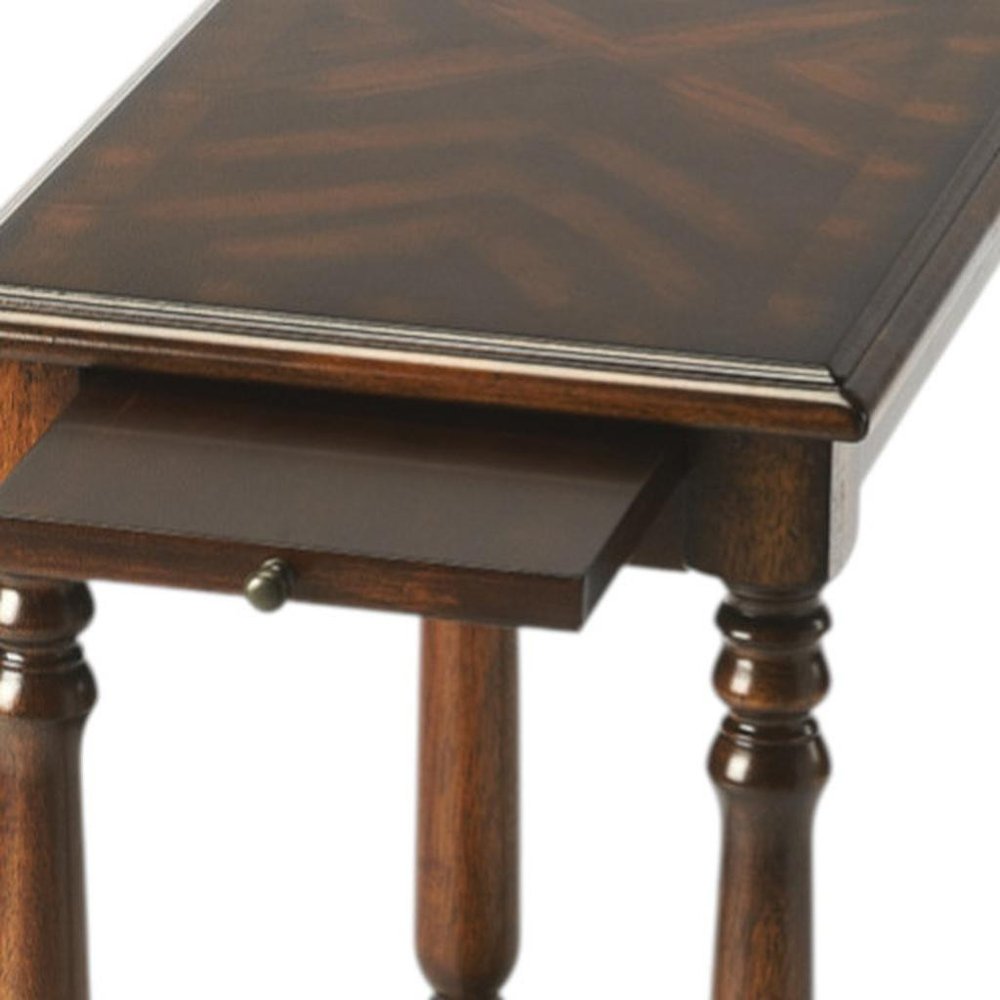 24" Wood Brown End Table With Shelf HomeRoots