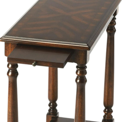 24" Wood Brown End Table With Shelf HomeRoots