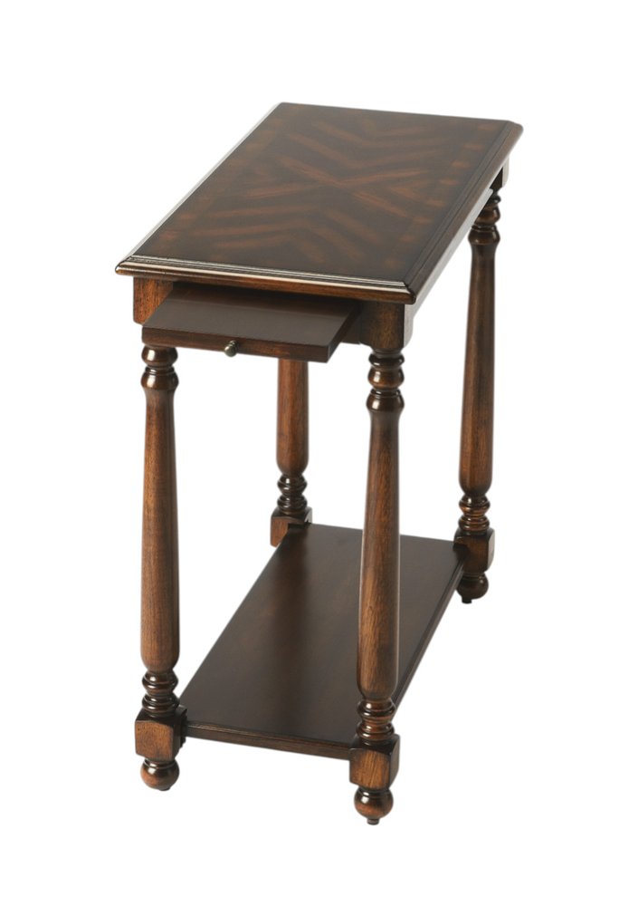 24" Wood Brown End Table With Shelf HomeRoots