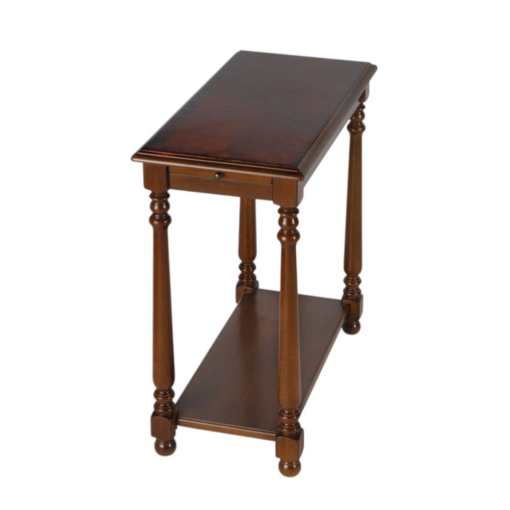 24" Brown End Table With Shelf HomeRoots