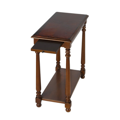 24" Brown End Table With Shelf HomeRoots