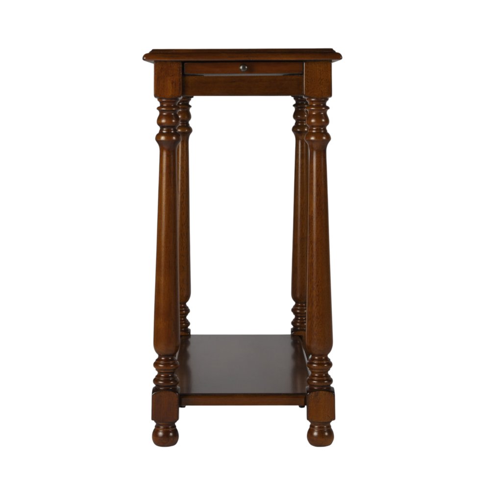 24" Brown End Table With Shelf HomeRoots