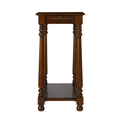 24" Brown End Table With Shelf HomeRoots