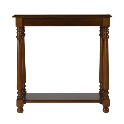 24" Brown End Table With Shelf HomeRoots