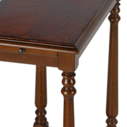 24" Brown End Table With Shelf HomeRoots