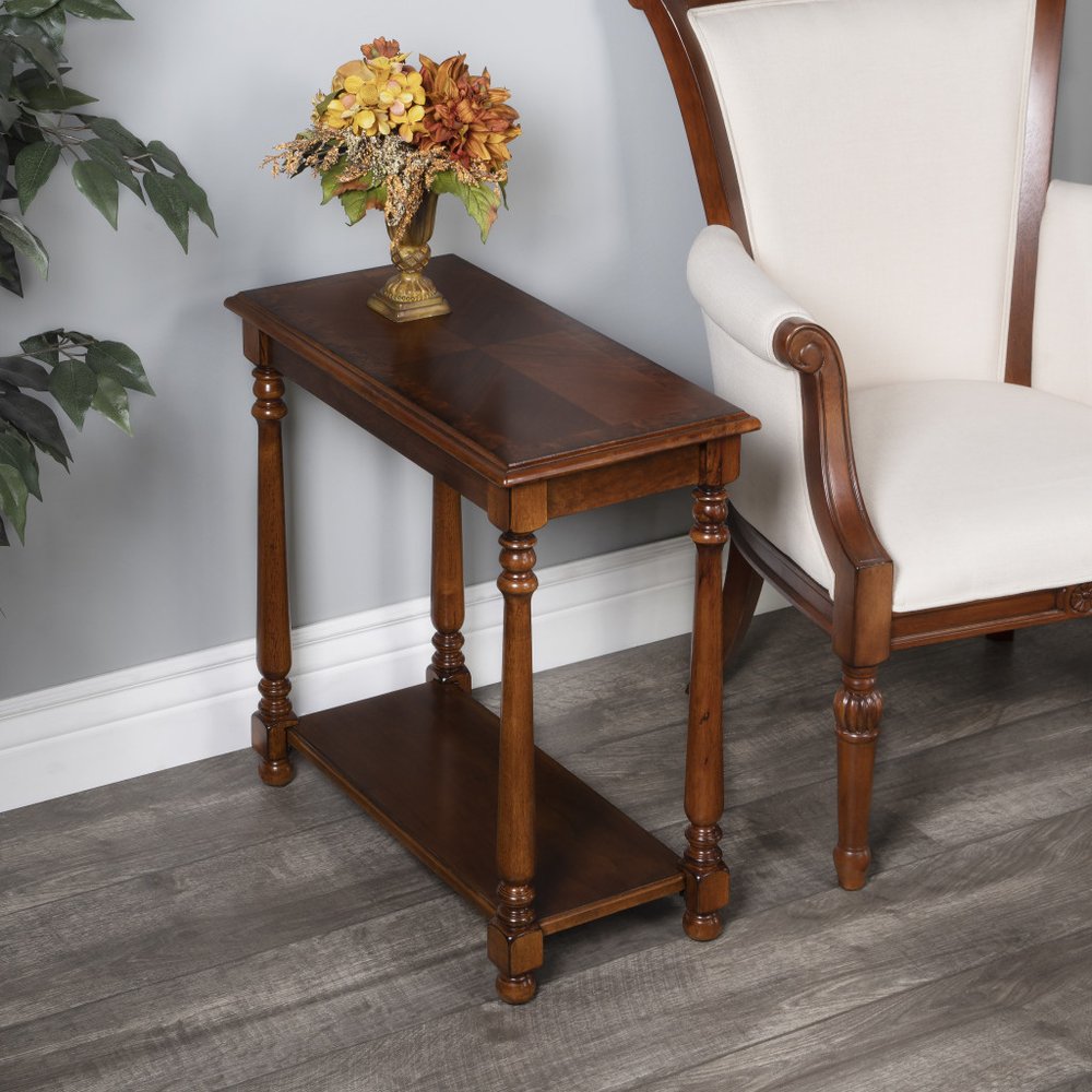 24" Brown End Table With Shelf HomeRoots