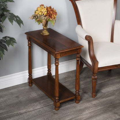 24" Brown End Table With Shelf HomeRoots