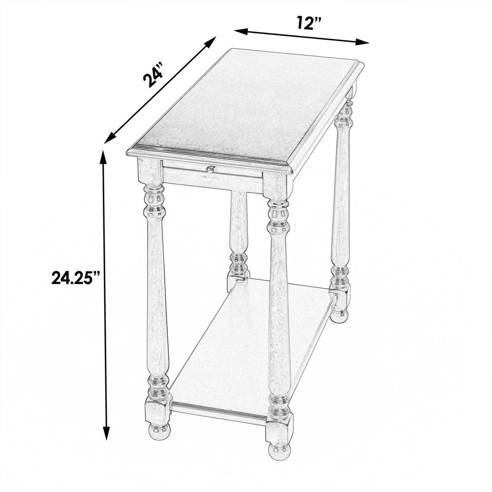24" Brown End Table With Shelf HomeRoots