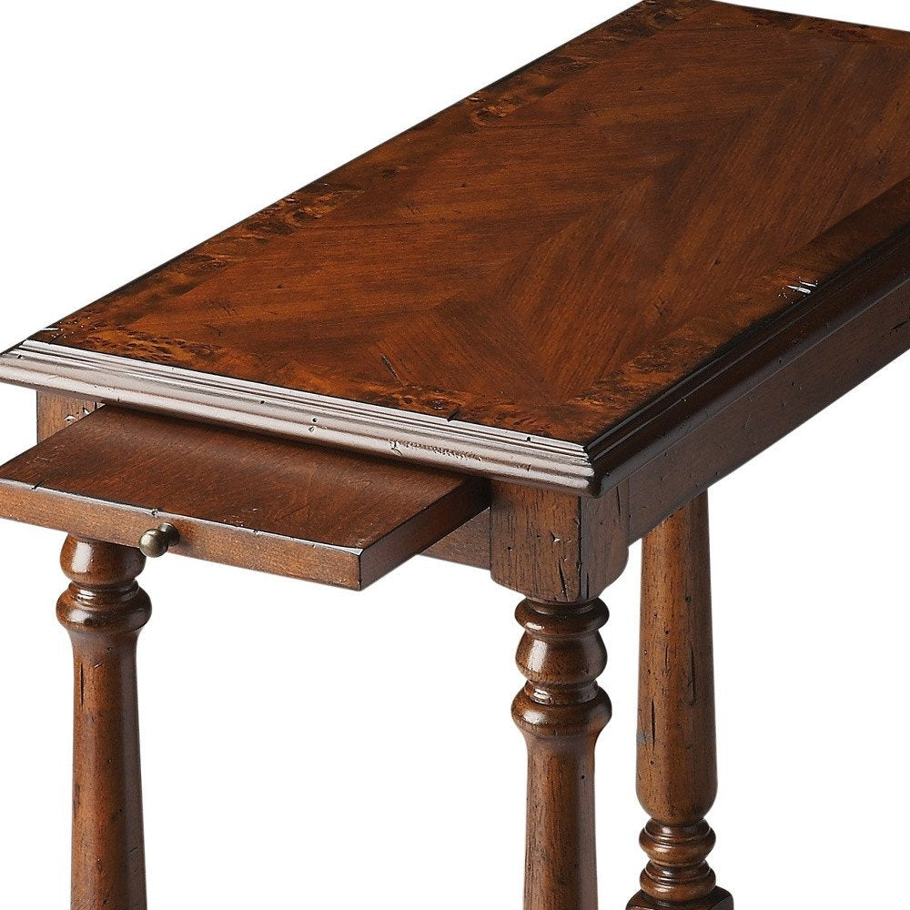 24" Wood Brown End Table With Shelf HomeRoots