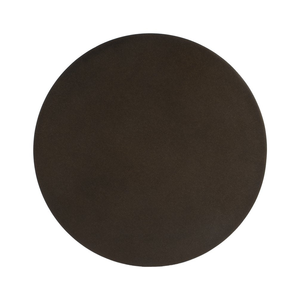 18" Dark Burnished Bronze Aluminum Round Top Pedestal End Table HomeRoots
