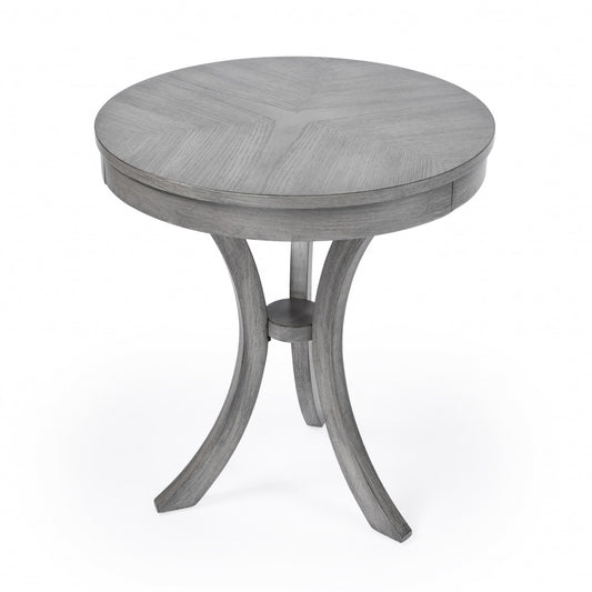 26" Gray Manufactured Wood Round End Table