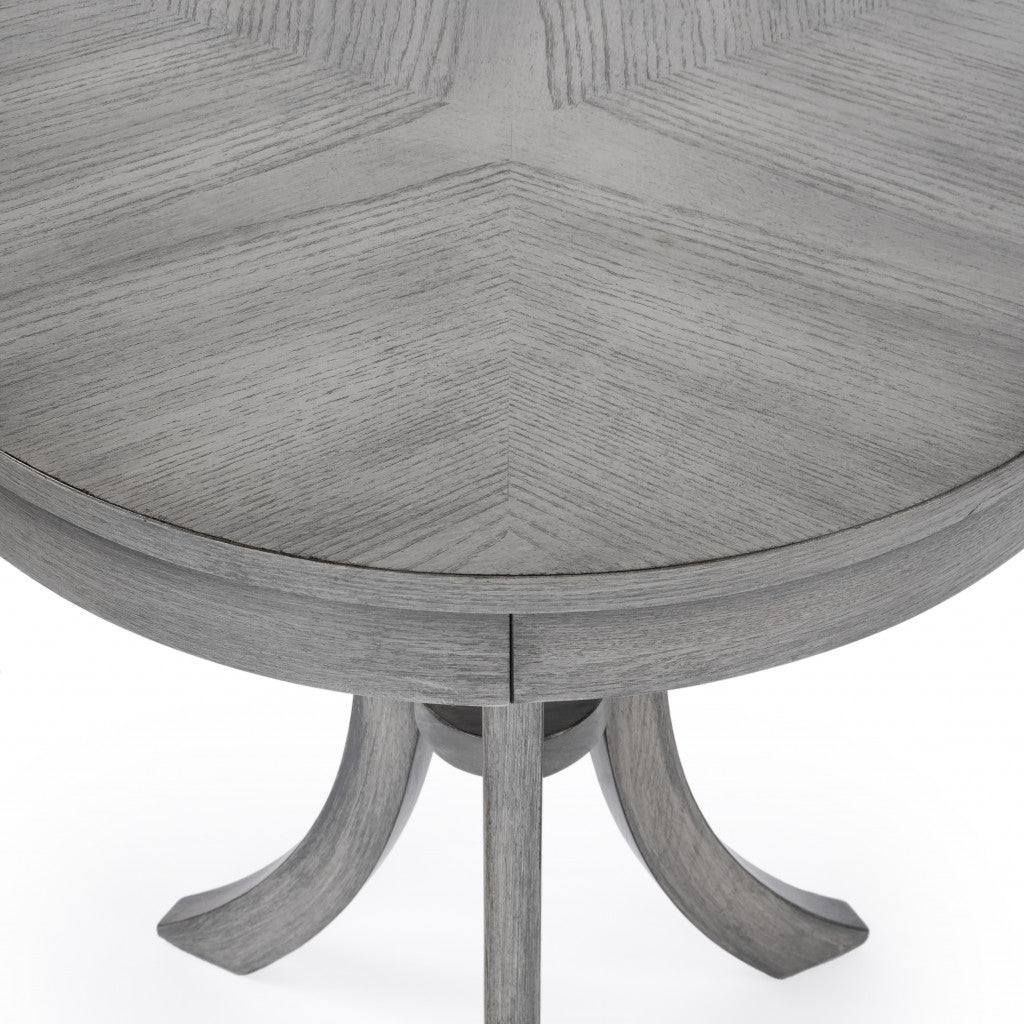 26" Gray Manufactured Wood Round End Table