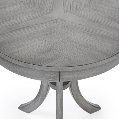 26" Gray Manufactured Wood Round End Table