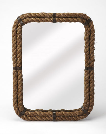 25" Brown Framed Accent Mirror HomeRoots