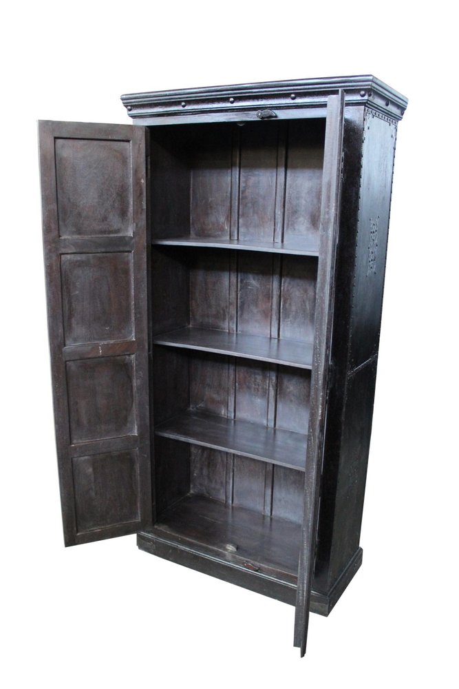 72" Dark Brown Solid Wood Pantry Or Storage Closet HomeRoots