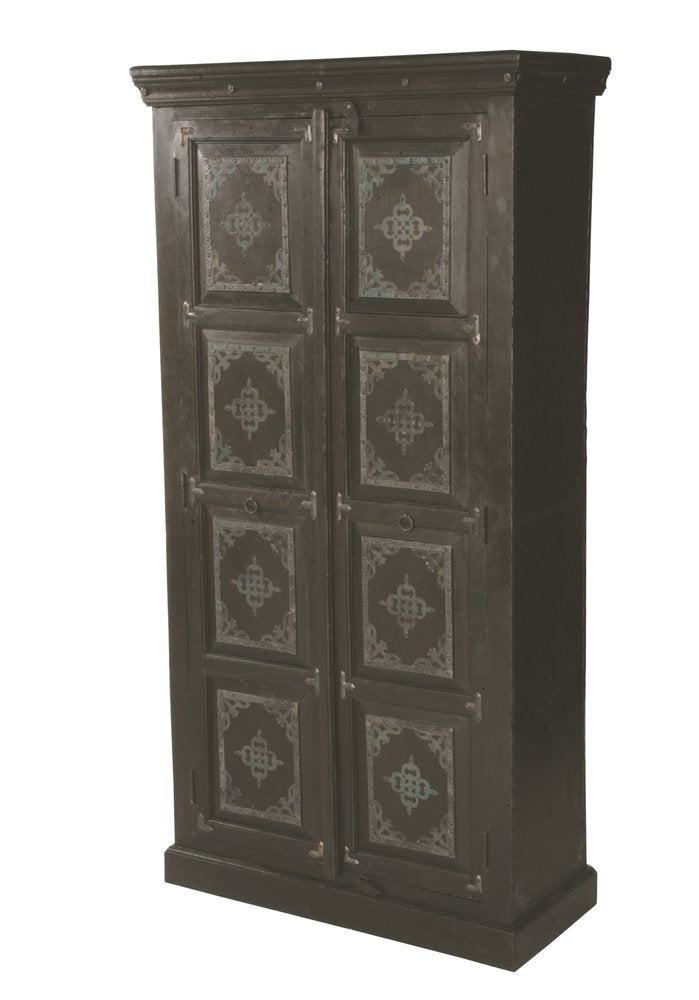 72" Dark Brown Solid Wood Pantry Or Storage Closet HomeRoots