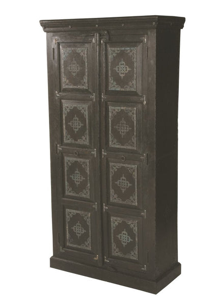 72" Dark Brown Solid Wood Pantry Or Storage Closet HomeRoots