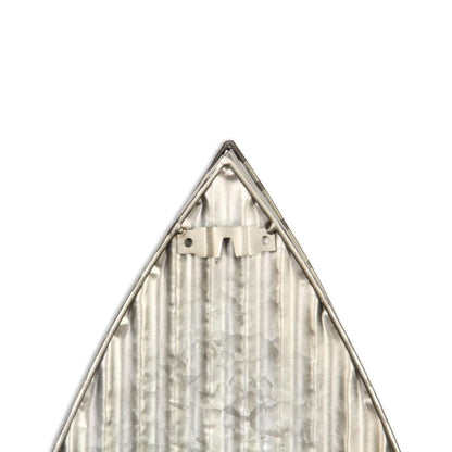 23" Brown And Gray Galvanized Metal And Wood Wall Mounted Boat Shelf HomeRoots