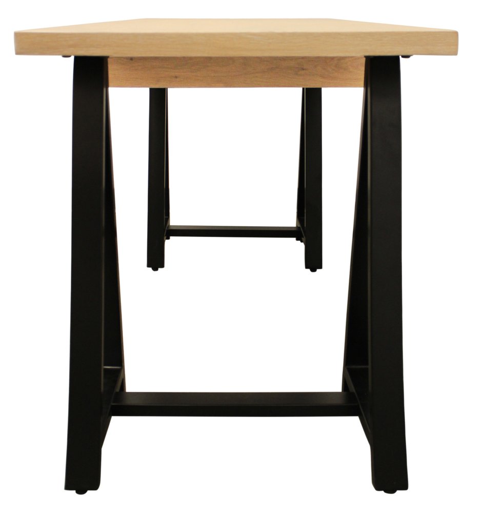 60" Ivory and Black Solid Wood Executive Desk HomeRoots