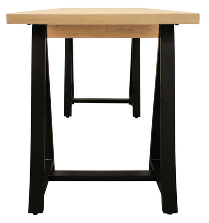 60" Ivory and Black Solid Wood Executive Desk HomeRoots