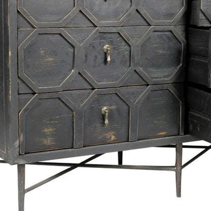 48" Dark Brown Solid Wood Six Drawer Double Dresser HomeRoots