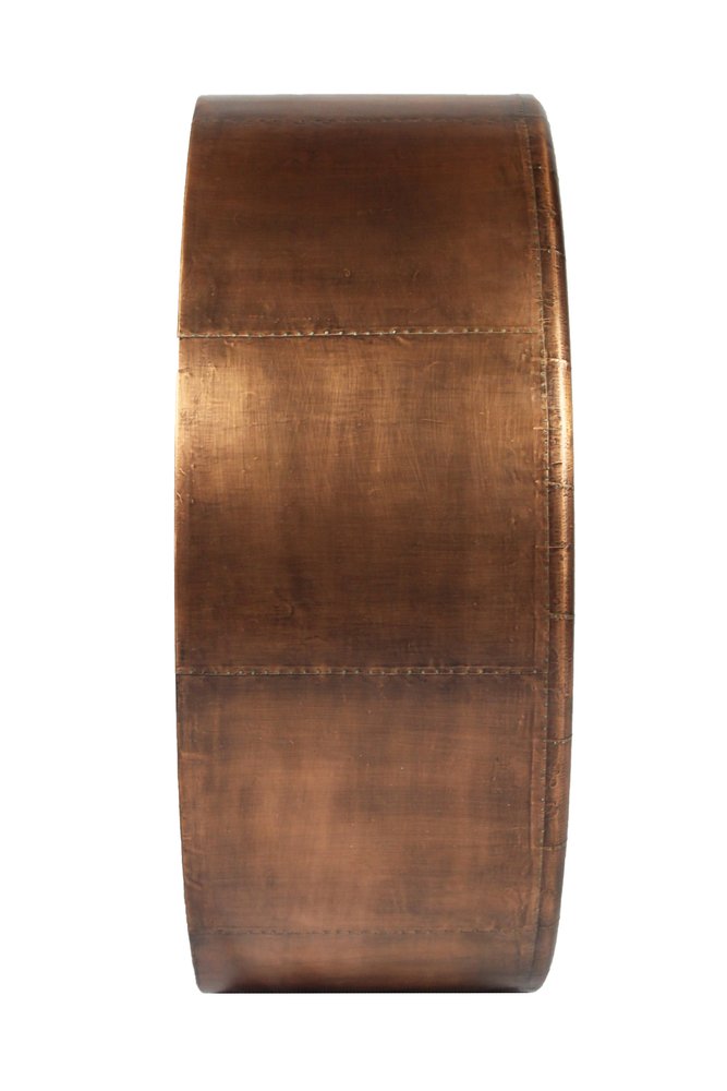 21" Copper Round Metal Framed Accent Mirror HomeRoots