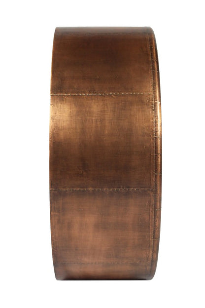 21" Copper Round Metal Framed Accent Mirror HomeRoots