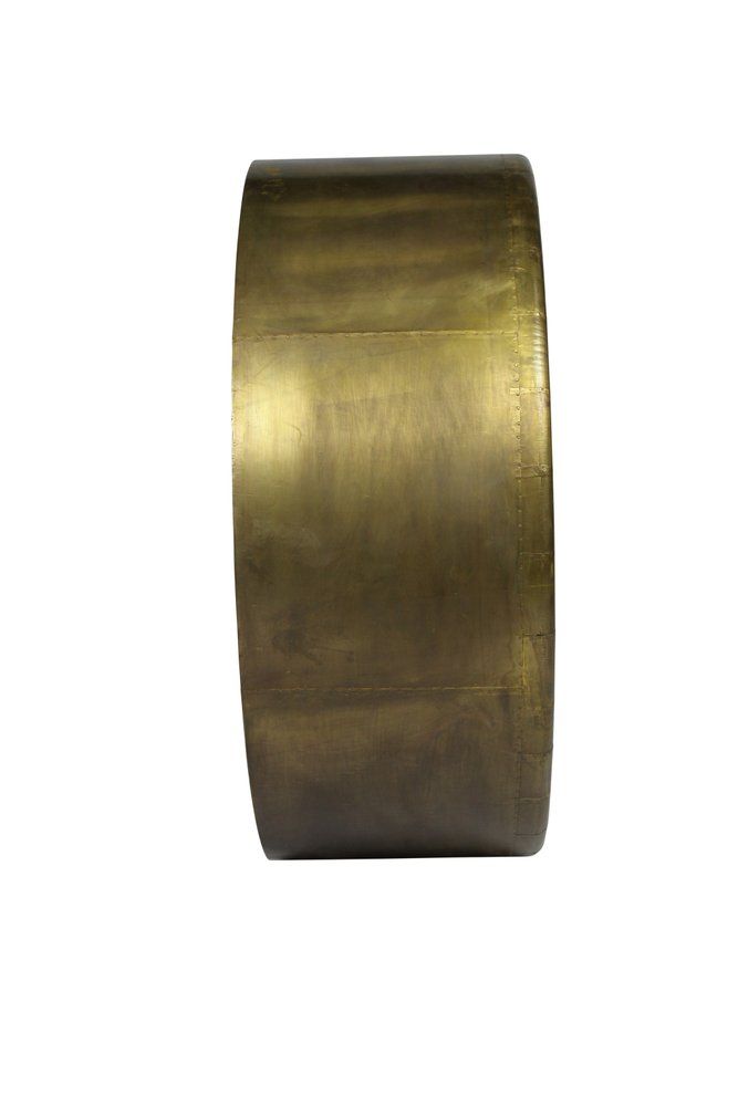 21" Brass Round Metal Framed Accent Mirror HomeRoots