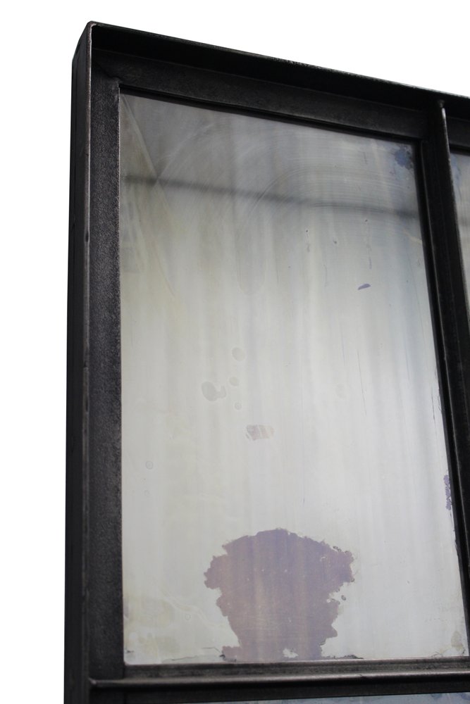 72" Black Metal Framed Full Length Antiqued Glass Hanging Mirror HomeRoots