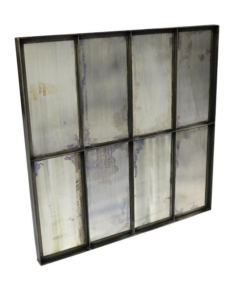40" Black Square Metal Framed Accent Mirror HomeRoots