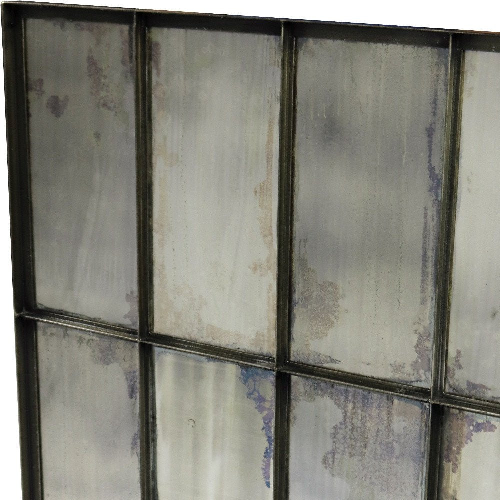 40" Black Square Metal Framed Accent Mirror HomeRoots
