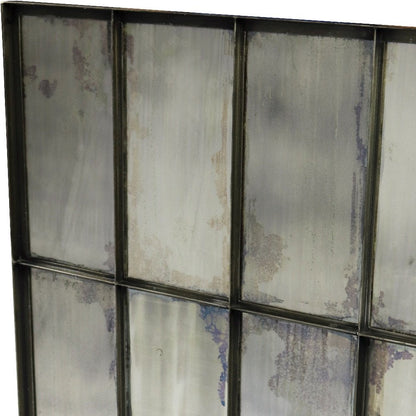 40" Black Square Metal Framed Accent Mirror HomeRoots