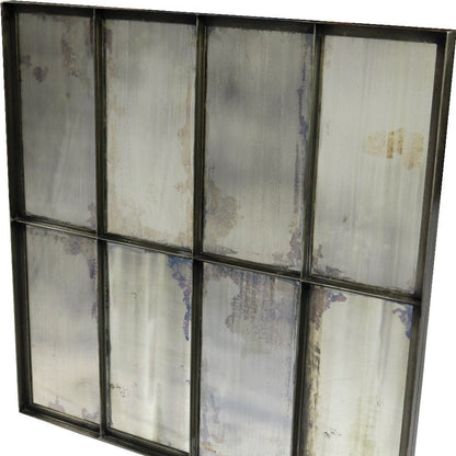 40" Black Square Metal Framed Accent Mirror HomeRoots