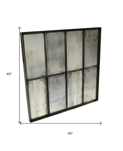 40" Black Square Metal Framed Accent Mirror HomeRoots