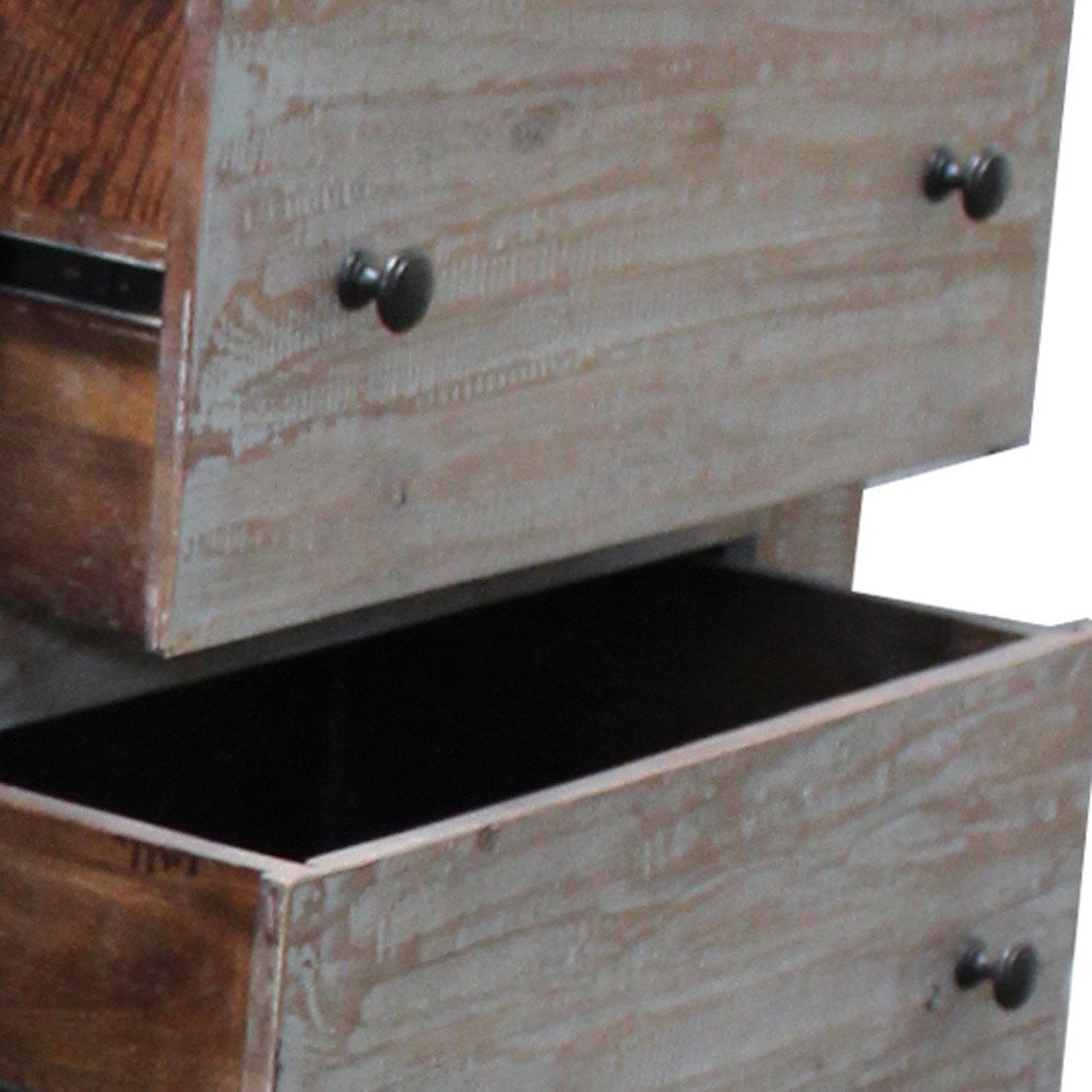 60" Brown Solid Wood Six Drawer Double Dresser HomeRoots