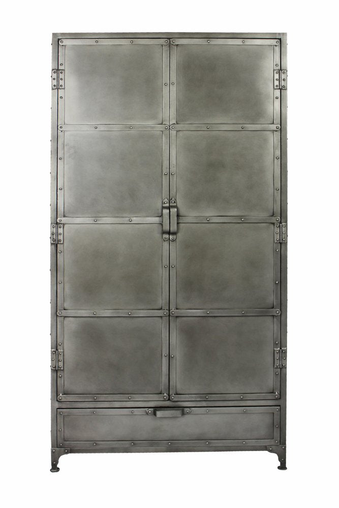 36" Silver Iron Drawer Combo Dresser HomeRoots