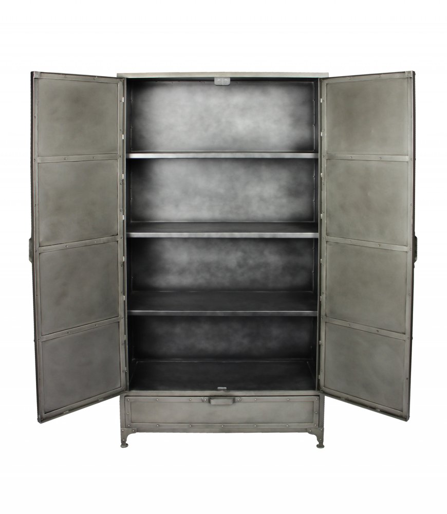 36" Silver Iron Drawer Combo Dresser HomeRoots