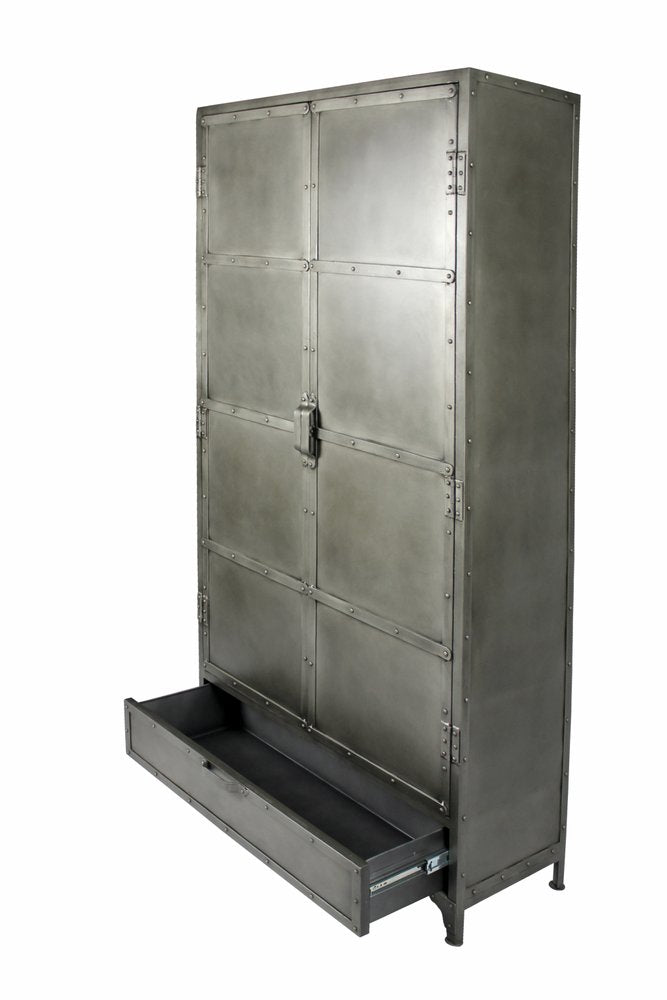 36" Silver Iron Drawer Combo Dresser HomeRoots