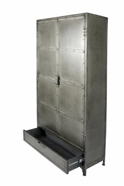 36" Silver Iron Drawer Combo Dresser HomeRoots