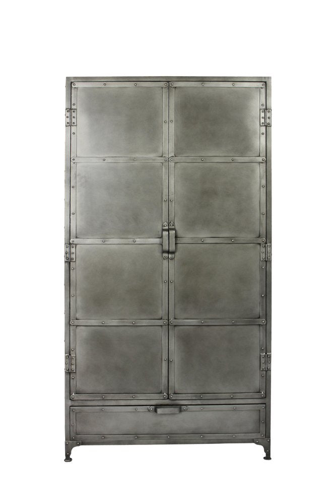 36" Silver Iron Drawer Combo Dresser HomeRoots