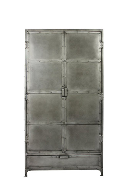 36" Silver Iron Drawer Combo Dresser HomeRoots