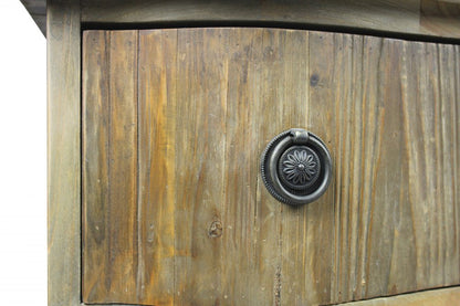 44" Natural Solid Wood Three Drawer Dresser HomeRoots