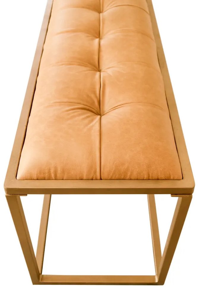 43" Brown And Gold Upholstered Upholstery Bedroom Bench HomeRoots