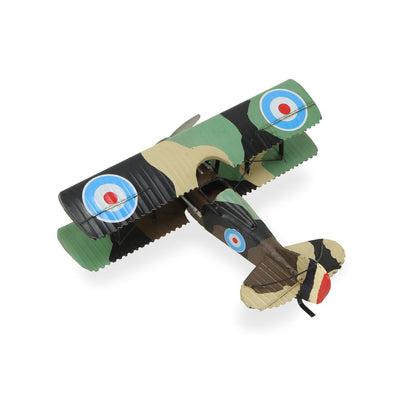 5" Green Metal Hand Painted 1918 Aviation Military Plane Model Airplane HomeRoots