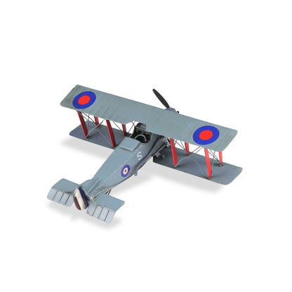 5" Red and Gray Metal Hand Painted 1916 Gray Bristol F28 Fighter Plane Model Airplane HomeRoots