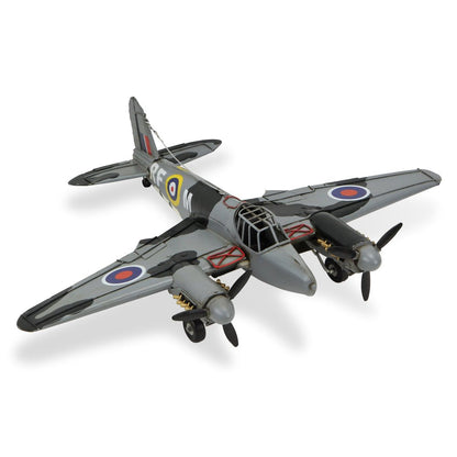 4" Black and Gray Metal Hand Painted Model Airplane Tabletop Sculpture HomeRoots
