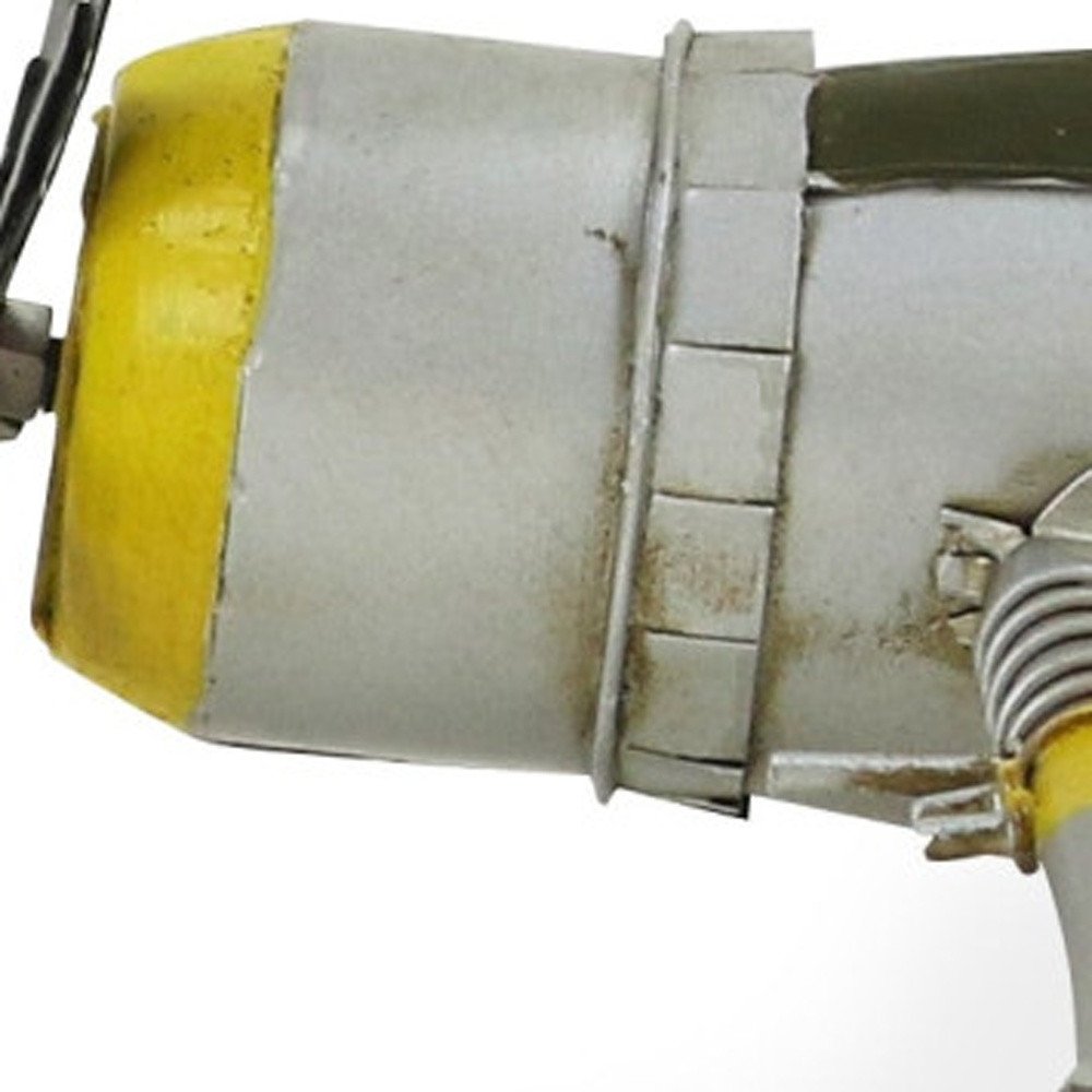 4" Yellow and Gray Metal Hand Painted P-47D Thunderbolt Model Airplane HomeRoots