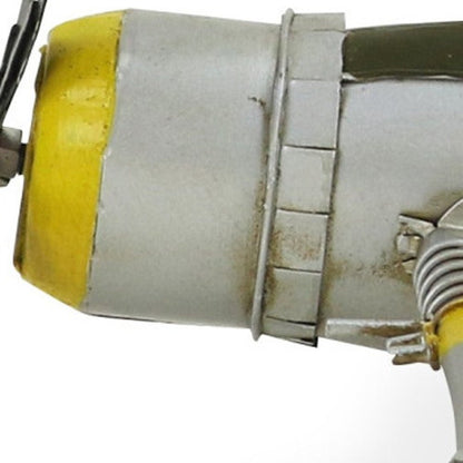 4" Yellow and Gray Metal Hand Painted P-47D Thunderbolt Model Airplane HomeRoots